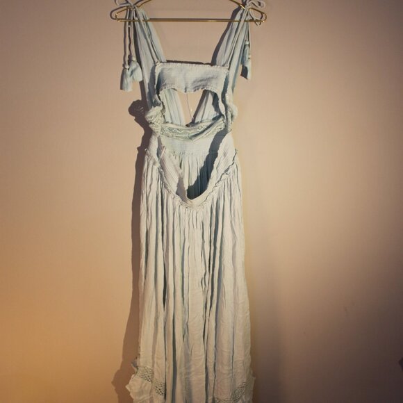 NWT Free People Santa Maria Maxi Dress, Sky, Women's L - Picture 5 of 6